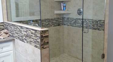 frameless glass corner shower